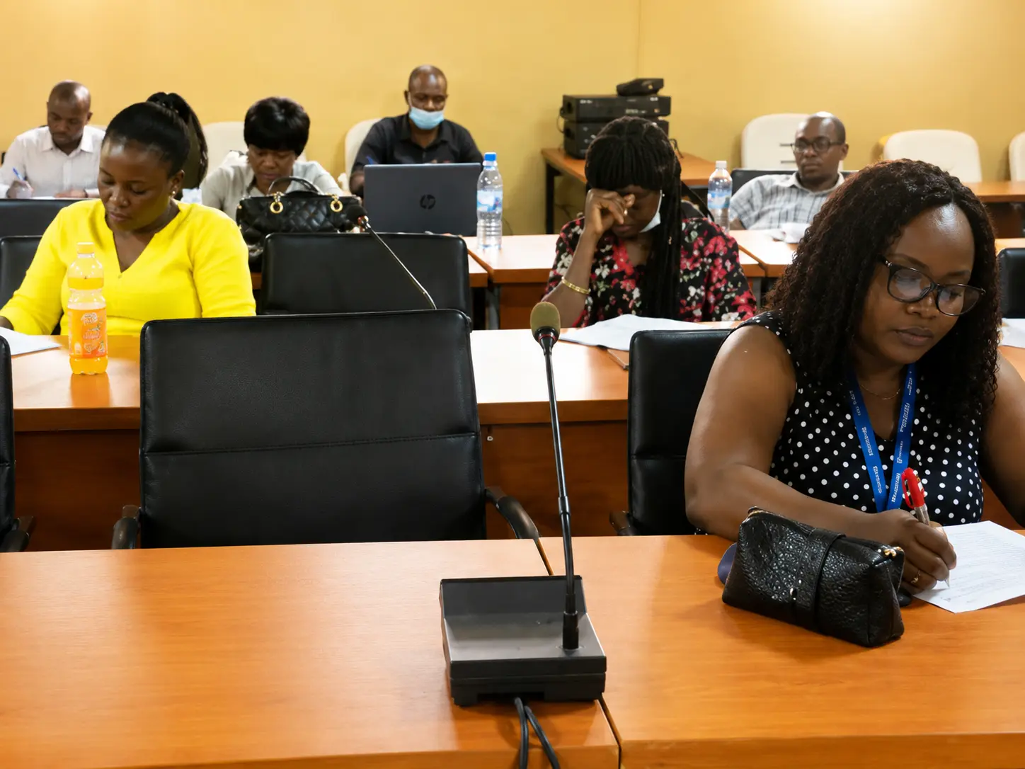Delegates taking notes during a chapter session